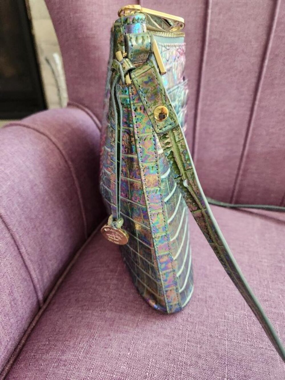 Brahmin Gorgeous Iridescent Leather Handbag - Picture 2 of 5